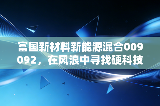 富国新材料新能源混合009092,在风浪中寻找硬科技的长期锚点