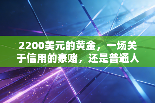 2200美元的黄金,一场关于信用的豪赌,还是普通人最后的避风港?