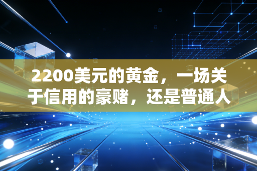 2200美元的黄金,一场关于信用的豪赌,还是普通人最后的避风港?