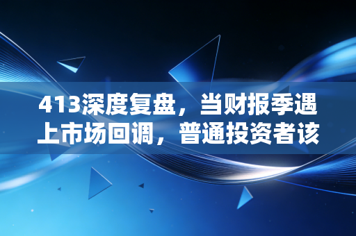 413深度复盘，当财报季遇上市场回调，普通投资者该如何守住钱袋子？