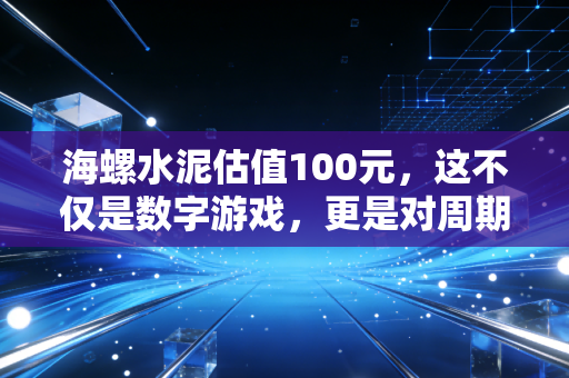 海螺水泥估值100元,这不仅是数字游戏,更是对周期王国的信仰