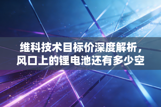 维科技术目标价深度解析,风口上的锂电池还有多少空间?