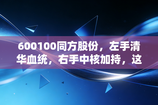 600100同方股份，左手清华血统，右手中核加持，这只老牌科技还能打吗？