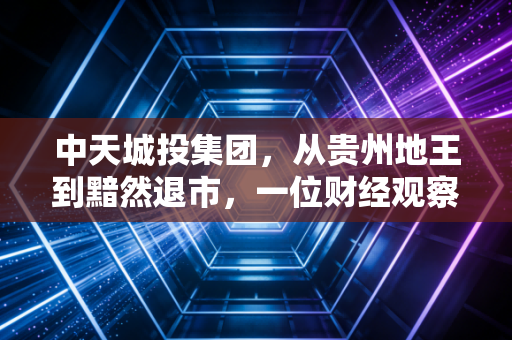 中天城投集团，从贵州地王到黯然退市，一位财经观察者眼中的地产沉浮录
