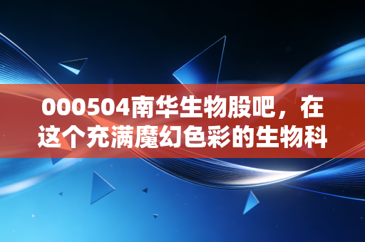 000504南华生物股吧，在这个充满魔幻色彩的生物科技赛道，我们到底是在投资还是在赌命？