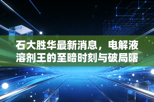 石大胜华最新消息，电解液溶剂王的至暗时刻与破局曙光，散户还能熬多久？