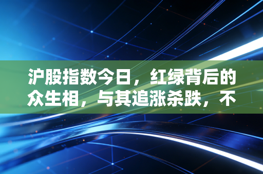 沪股指数今日，红绿背后的众生相，与其追涨杀跌，不如静待花开