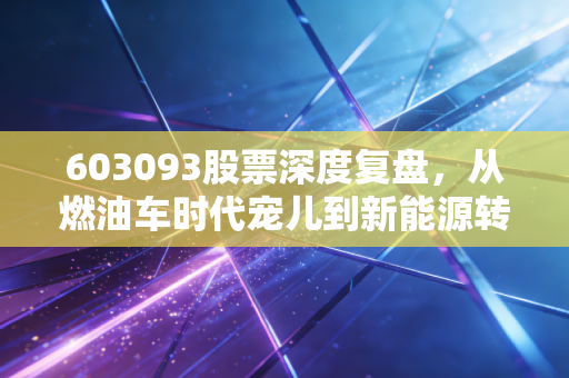 603093股票深度复盘,从燃油车时代宠儿到新能源转型的阵痛,宁波华翔值得坚守吗?