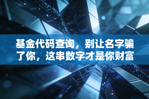 基金代码查询，别让名字骗了你，这串数字才是你财富的身份证