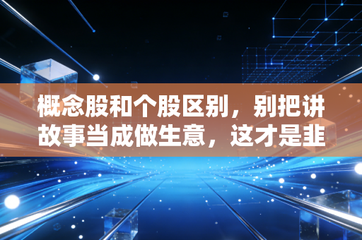 概念股和个股区别，别把讲故事当成做生意，这才是韭菜被割的根源