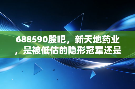 688590股吧，新天地药业，是被低估的隐形冠军还是随波逐流的原料药？