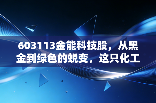 603113金能科技股,从黑金到绿色的蜕变,这只化工巨头还能穿越周期吗?