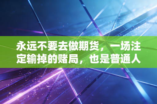 永远不要去做期货，一场注定输掉的赌局，也是普通人财富的终结者