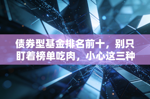 债券型基金排名前十，别只盯着榜单吃肉，小心这三种暗礁让你翻船