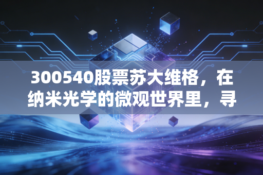 300540股票苏大维格，在纳米光学的微观世界里，寻找下一个万亿级赛道的隐形冠军
