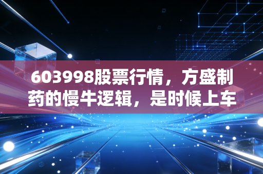 603998股票行情,方盛制药的慢牛逻辑,是时候上车了吗?