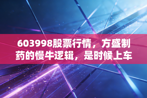 603998股票行情,方盛制药的慢牛逻辑,是时候上车了吗?