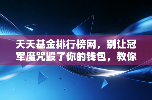 天天基金排行榜网，别让冠军魔咒毁了你的钱包，教你如何透过排名看本质