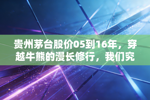 贵州茅台股价05到16年，穿越牛熊的漫长修行，我们究竟错过了什么？
