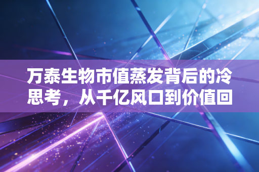 万泰生物市值蒸发背后的冷思考，从千亿风口到价值回归之路
