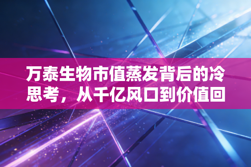 万泰生物市值蒸发背后的冷思考，从千亿风口到价值回归之路