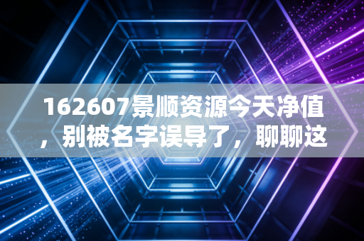 162607景顺资源今天净值，别被名字误导了，聊聊这只消费王者的真实表现与投资心法