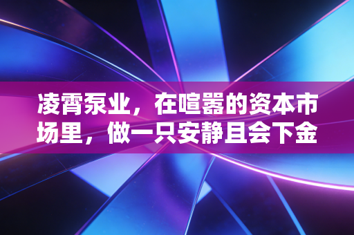 凌霄泵业，在喧嚣的资本市场里，做一只安静且会下金蛋的老黄牛