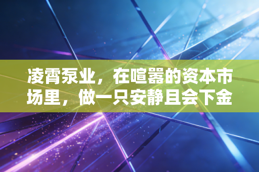 凌霄泵业,在喧嚣的资本市场里,做一只安静且会下金蛋的老黄牛