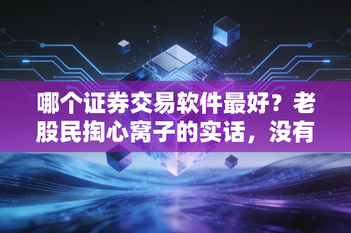 哪个证券交易软件最好？老股民掏心窝子的实话，没有完美，只有最适合