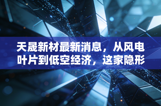 天晟新材最新消息,从风电叶片到低空经济,这家隐形冠军能否迎来价值重估?