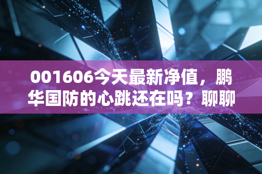 001606今天最新净值，鹏华国防的心跳还在吗？聊聊军工基金的正确打开方式