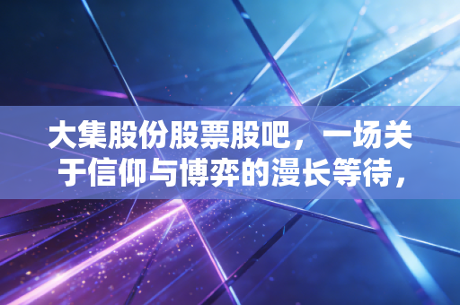 大集股份股票股吧，一场关于信仰与博弈的漫长等待，供销社概念还能走多远？