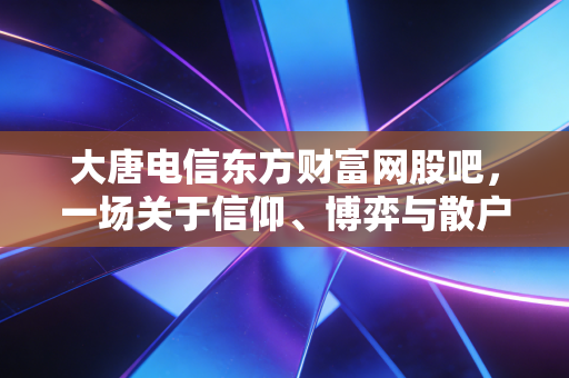 大唐电信东方财富网股吧，一场关于信仰、博弈与散户生存图鉴的深度复盘