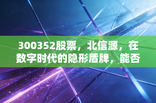 300352股票,北信源,在数字时代的隐形盾牌,能否撑起投资者的期待?