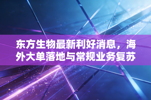 东方生物最新利好消息,海外大单落地与常规业务复苏,这家IVD巨头能否上演王者归来?