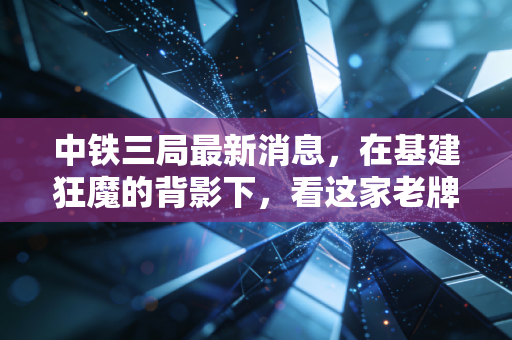 中铁三局最新消息，在基建狂魔的背影下，看这家老牌劲旅如何突围与新生