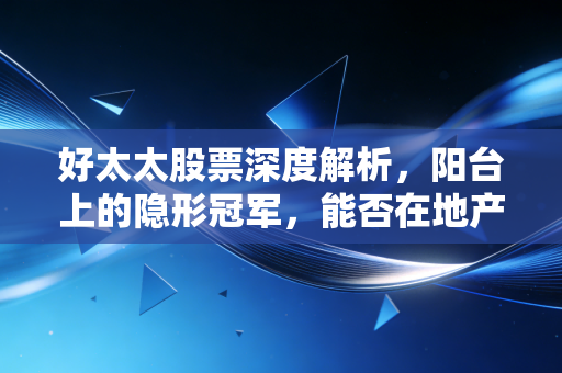 好太太股票深度解析,阳台上的隐形冠军,能否在地产寒冬中逆风翻盘?