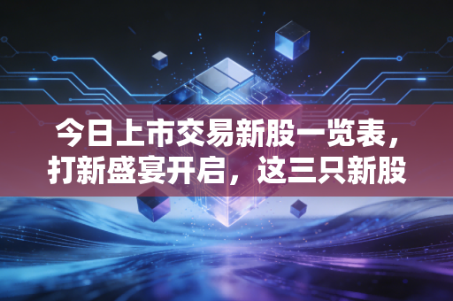 今日上市交易新股一览表，打新盛宴开启，这三只新股你敢不敢吃？