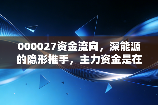 000027资金流向,深能源的隐形推手,主力资金是在筑底还是在诱多?