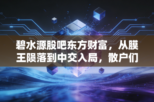 碧水源股吧东方财富,从膜王陨落到中交入局,散户们的爱恨情仇与未来展望