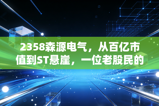 2358森源电气，从百亿市值到ST悬崖，一位老股民的过山车人生