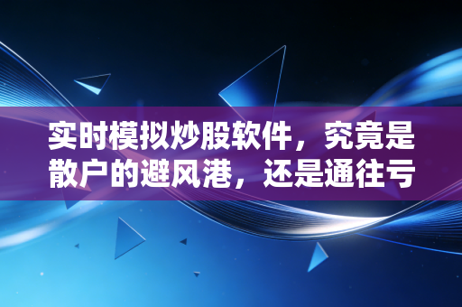 实时模拟炒股软件,究竟是散户的避风港,还是通往亏损的诱饵?