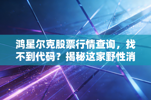 鸿星尔克股票行情查询，找不到代码？揭秘这家野性消费背后的资本迷局与未来猜想