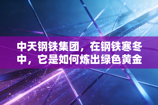 中天钢铁集团，在钢铁寒冬中，它是如何炼出绿色黄金的？
