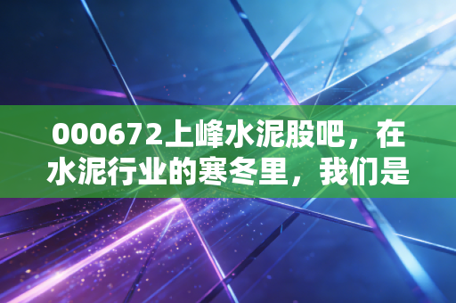 000672上峰水泥股吧，在水泥行业的寒冬里，我们是在捡烟蒂还是在等风来？