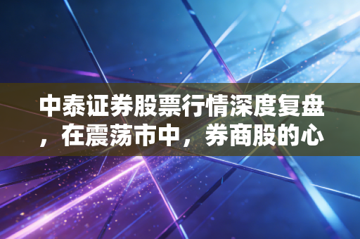 中泰证券股票行情深度复盘,在震荡市中,券商股的心跳与普通投资者的心跳