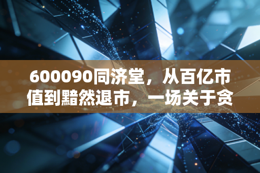 600090同济堂，从百亿市值到黯然退市，一场关于贪婪与代价的残酷教育