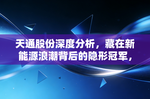 天通股份深度分析,藏在新能源浪潮背后的隐形冠军,是金子还是沙砾?