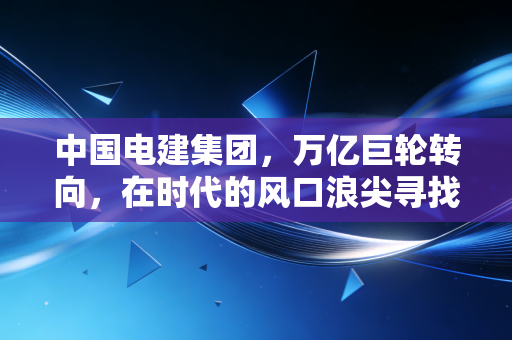 中国电建集团，万亿巨轮转向，在时代的风口浪尖寻找新的水电灵魂