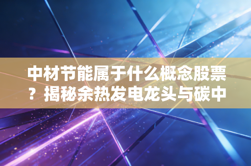 中材节能属于什么概念股票?揭秘余热发电龙头与碳中和背后的隐形冠军